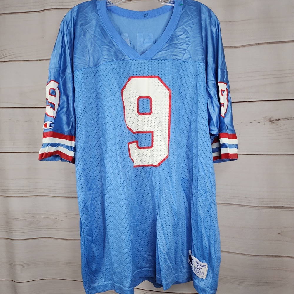 Rare Rookie Season Steve McNair #9 Houston Oilers Vintage NFL Jersey Sz 52 #B80